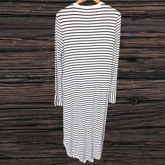 The Fifth Label Black and White Sheath Dress Long Sleeve Crew Neck - Picture 2 of 4